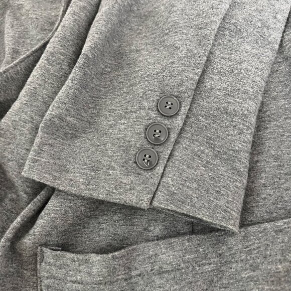 Lane Bryant Womens Plus French Terry Blazer Patch Pockets Grey Heather size 28P - Picture 9 of 13